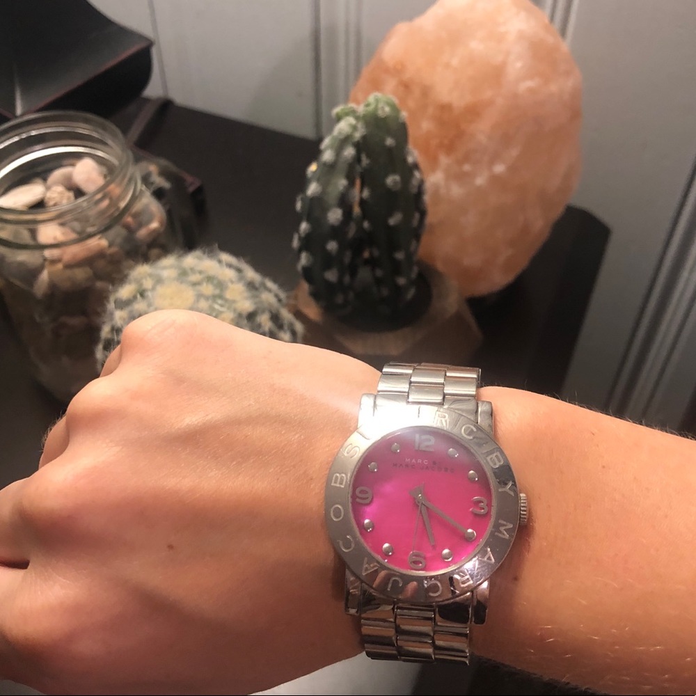 Marc Jacobs with Pink Face Watch